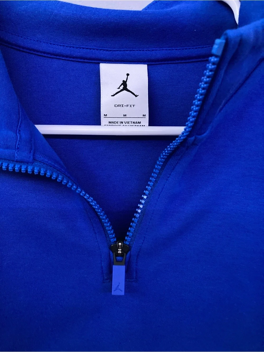Nike Dri-fit Jordan Blue & White Zip-Front Sweatshirt - Picture 4 of 10